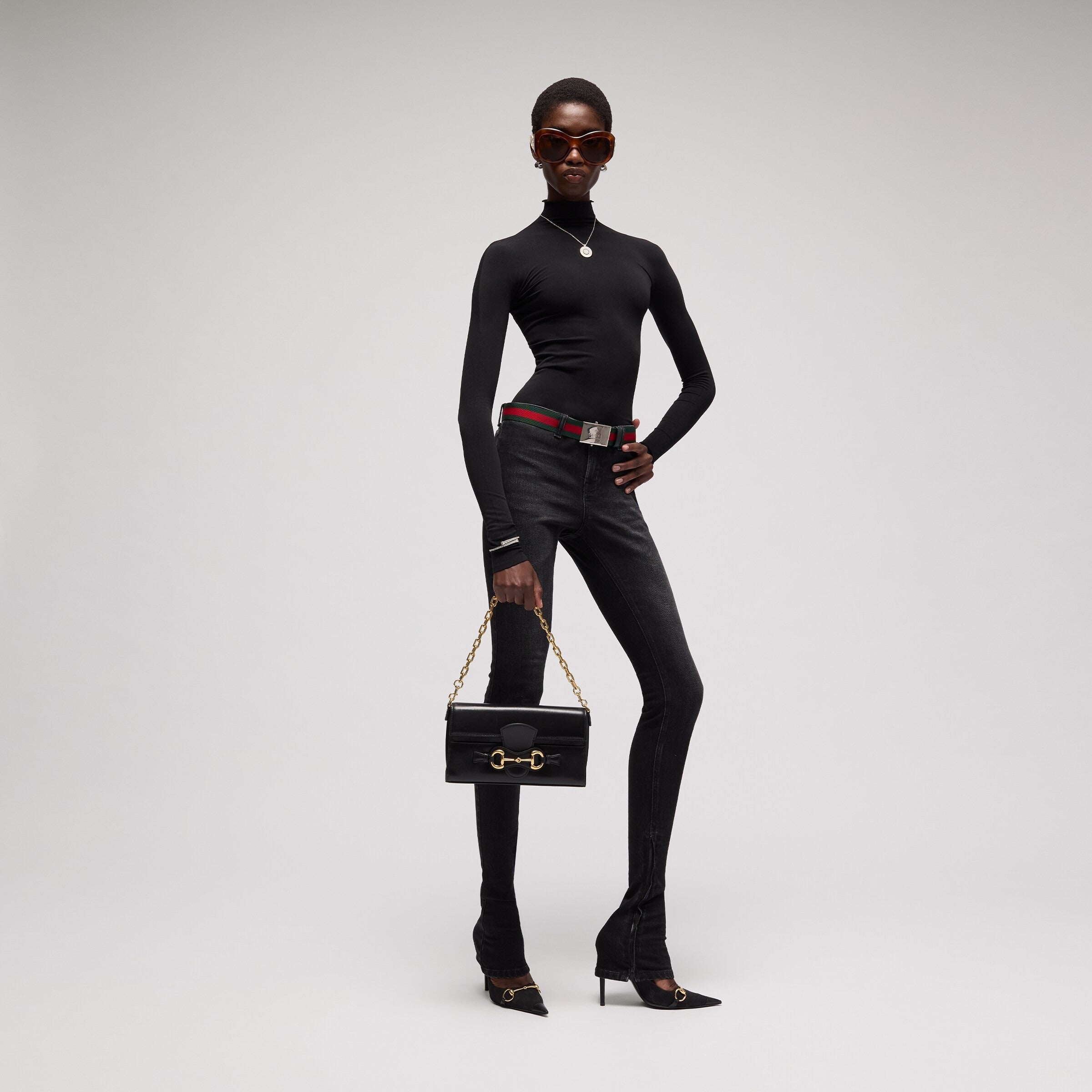 Seamless Stretch Nylon Jersey Top-GUCCI-Verso