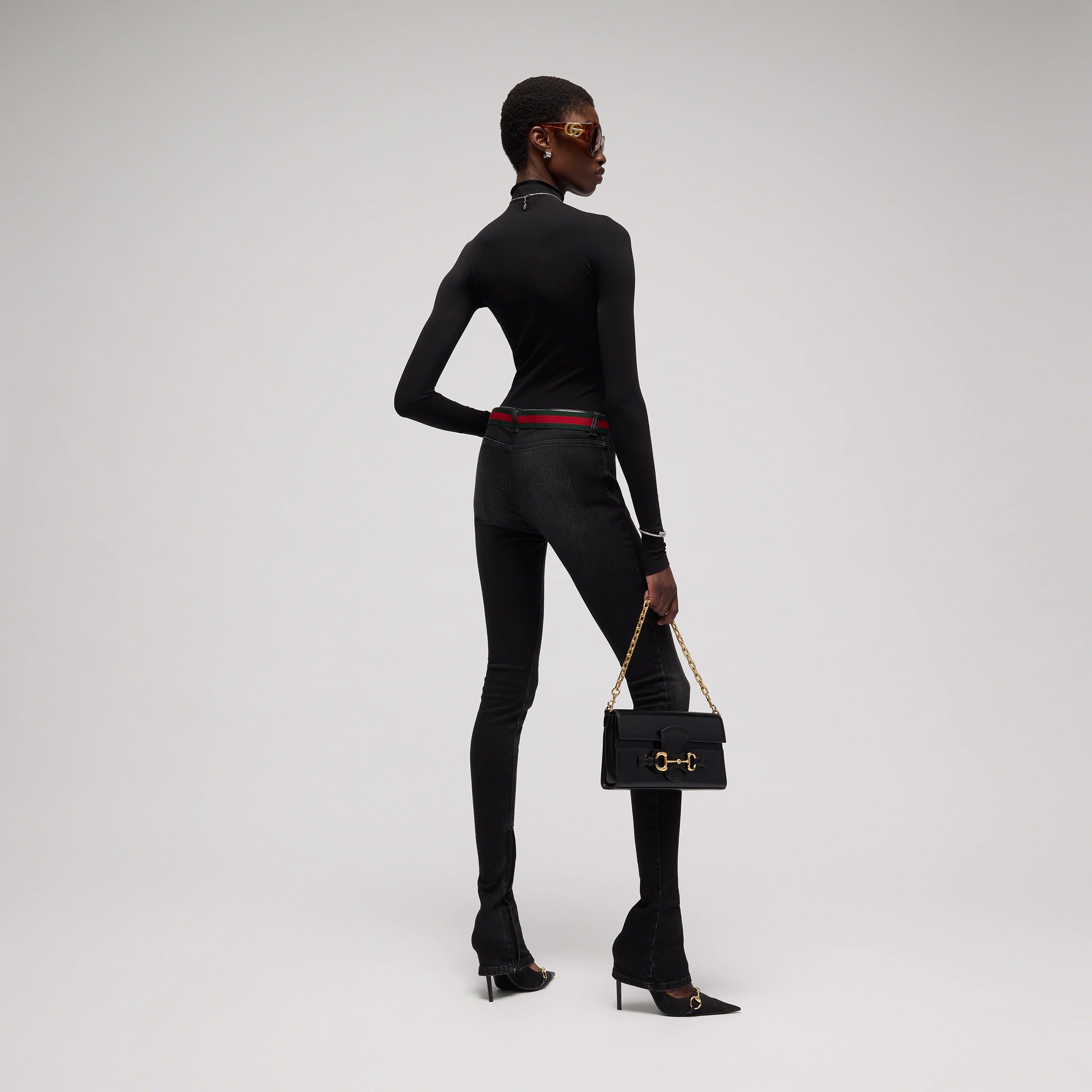 Seamless Stretch Nylon Jersey Top-GUCCI-Verso
