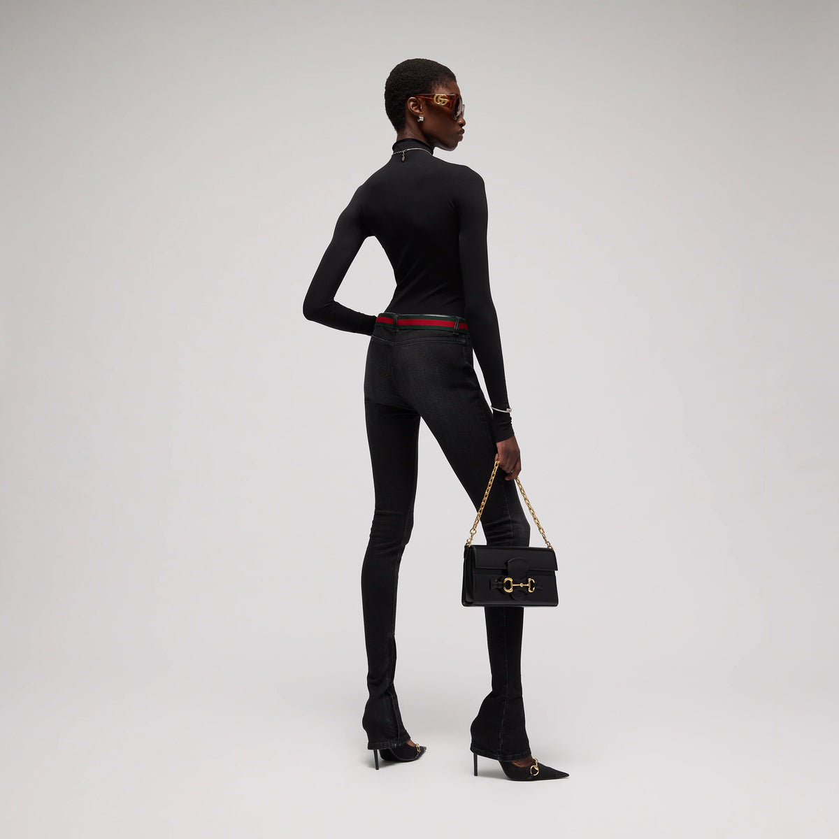 Seamless Stretch Nylon Jersey Top-GUCCI-Verso