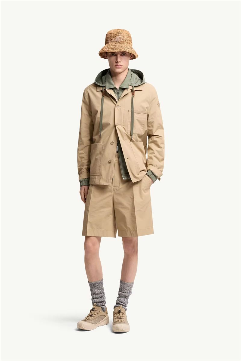 Seersucker shorts-MONCLER-Verso