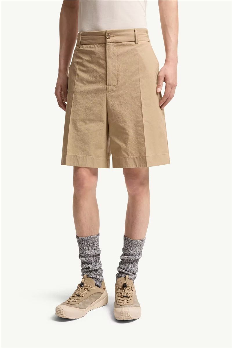 Seersucker shorts-MONCLER-Verso