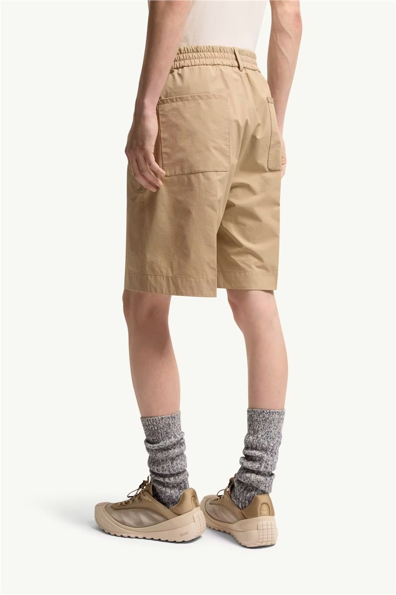Seersucker shorts-MONCLER-Verso