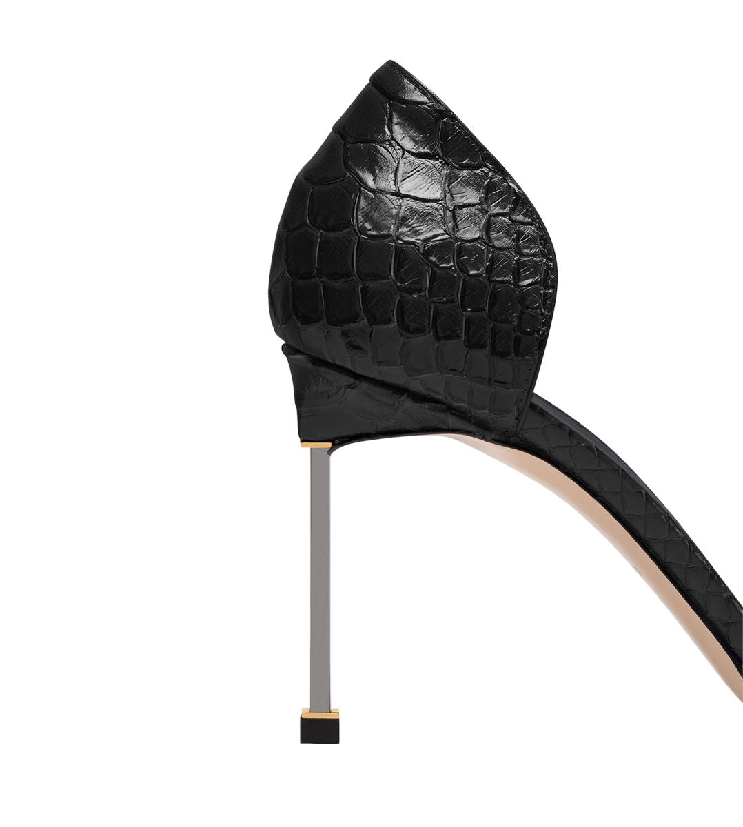 Semi shiny printed python spire d'orsay pump