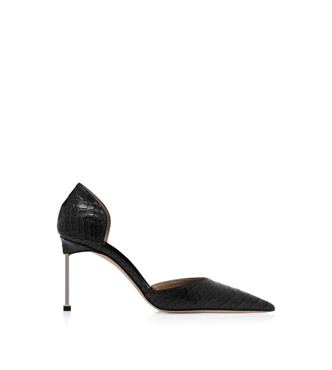 Semi shiny printed python spire d'orsay pump