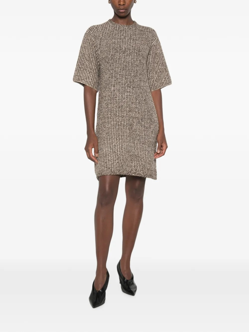 Sequin-embellished bouclé mini dress-FABIANA FILIPPI-Verso