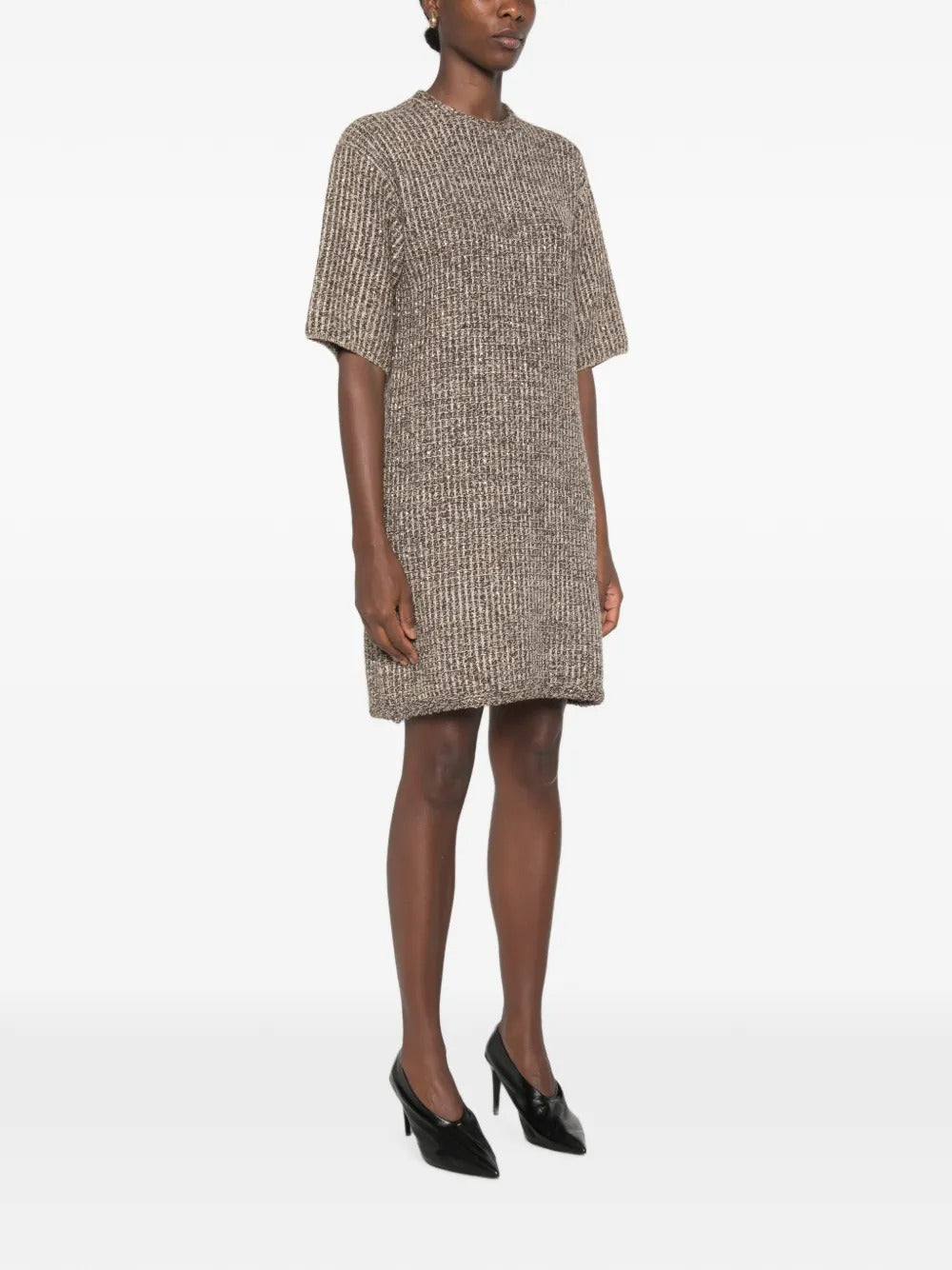 Sequin-embellished bouclé mini dress-FABIANA FILIPPI-Verso