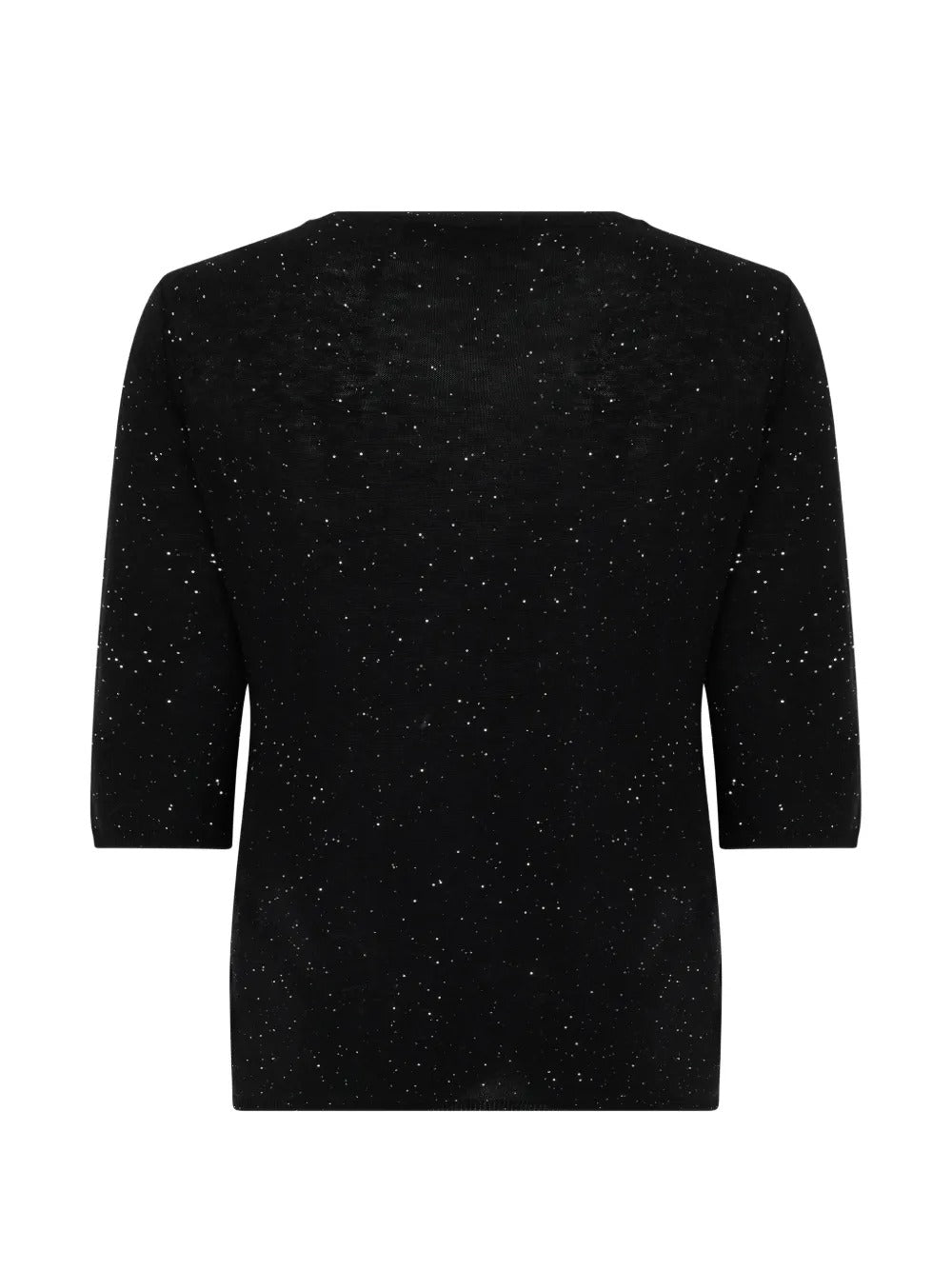Sequin-embellished fine-knit sweater