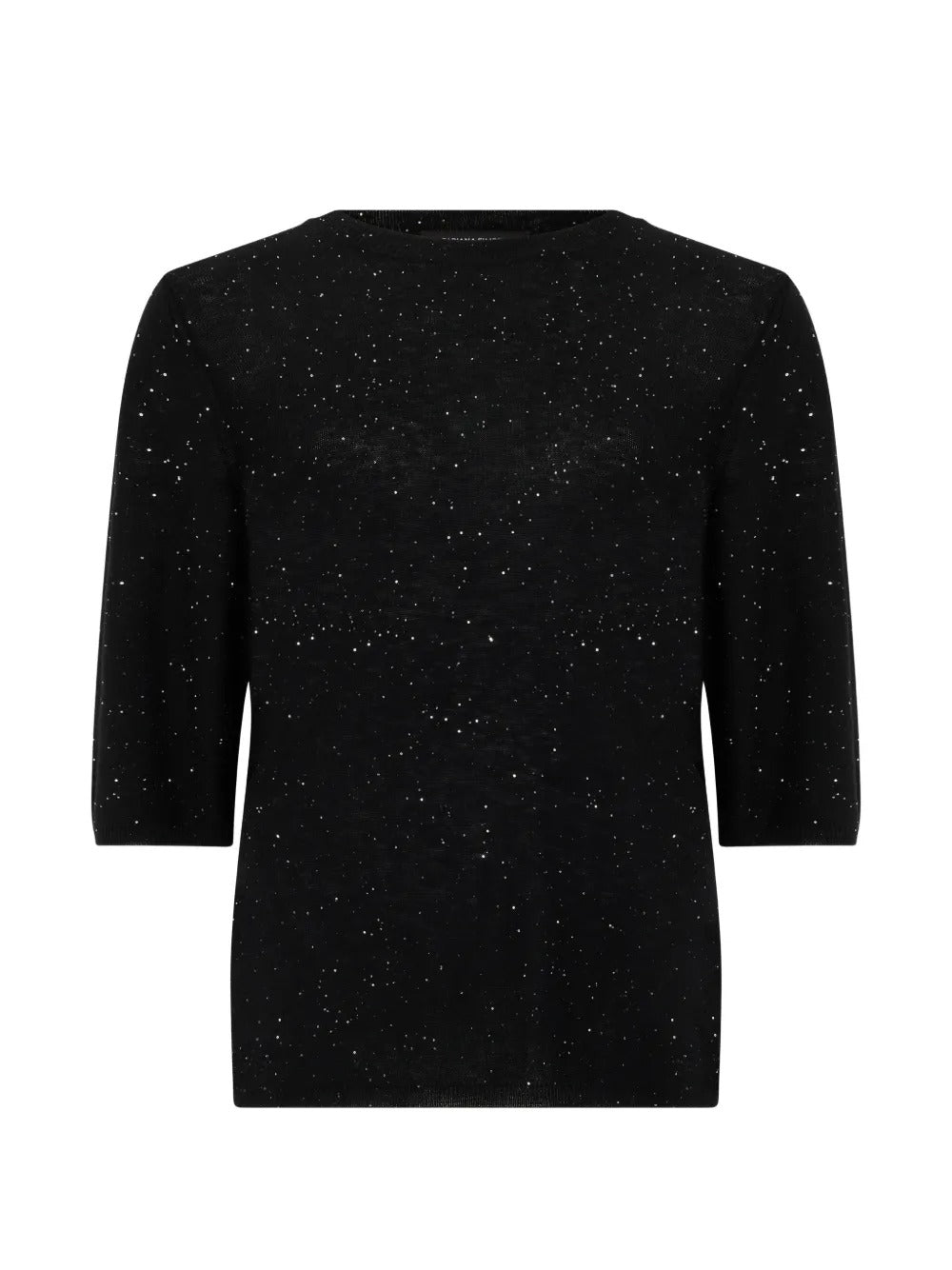 Sequin-embellished fine-knit sweater