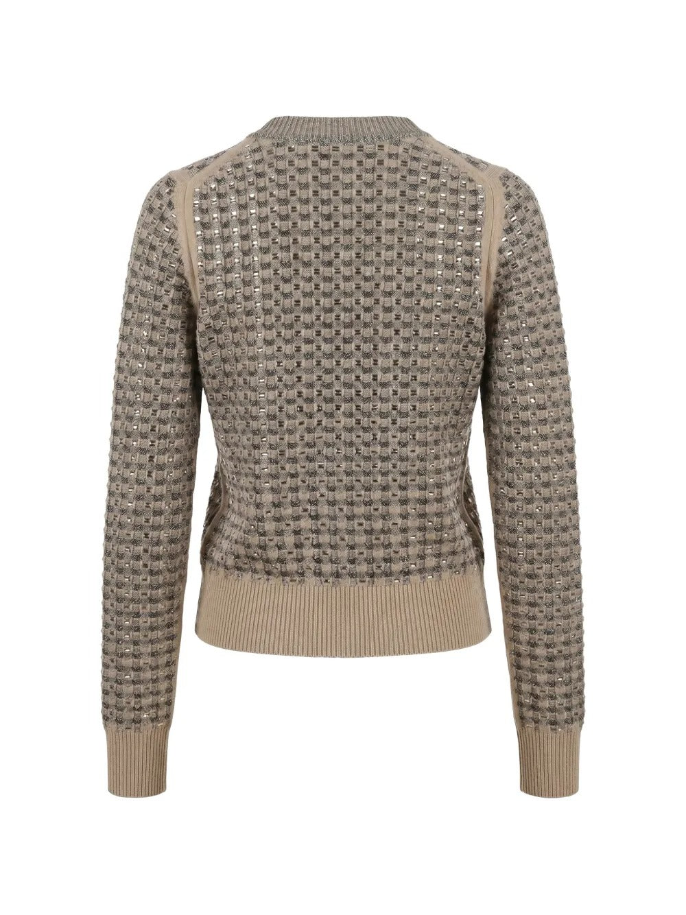 Sequin-embellished long-sleeve cardigan-ERMANNO SCERVINO-Verso