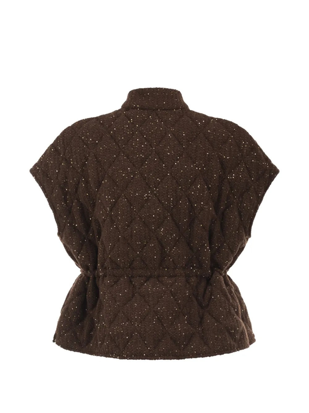 Sequin-embellished quilted gilet-FABIANA FILIPPI-Verso