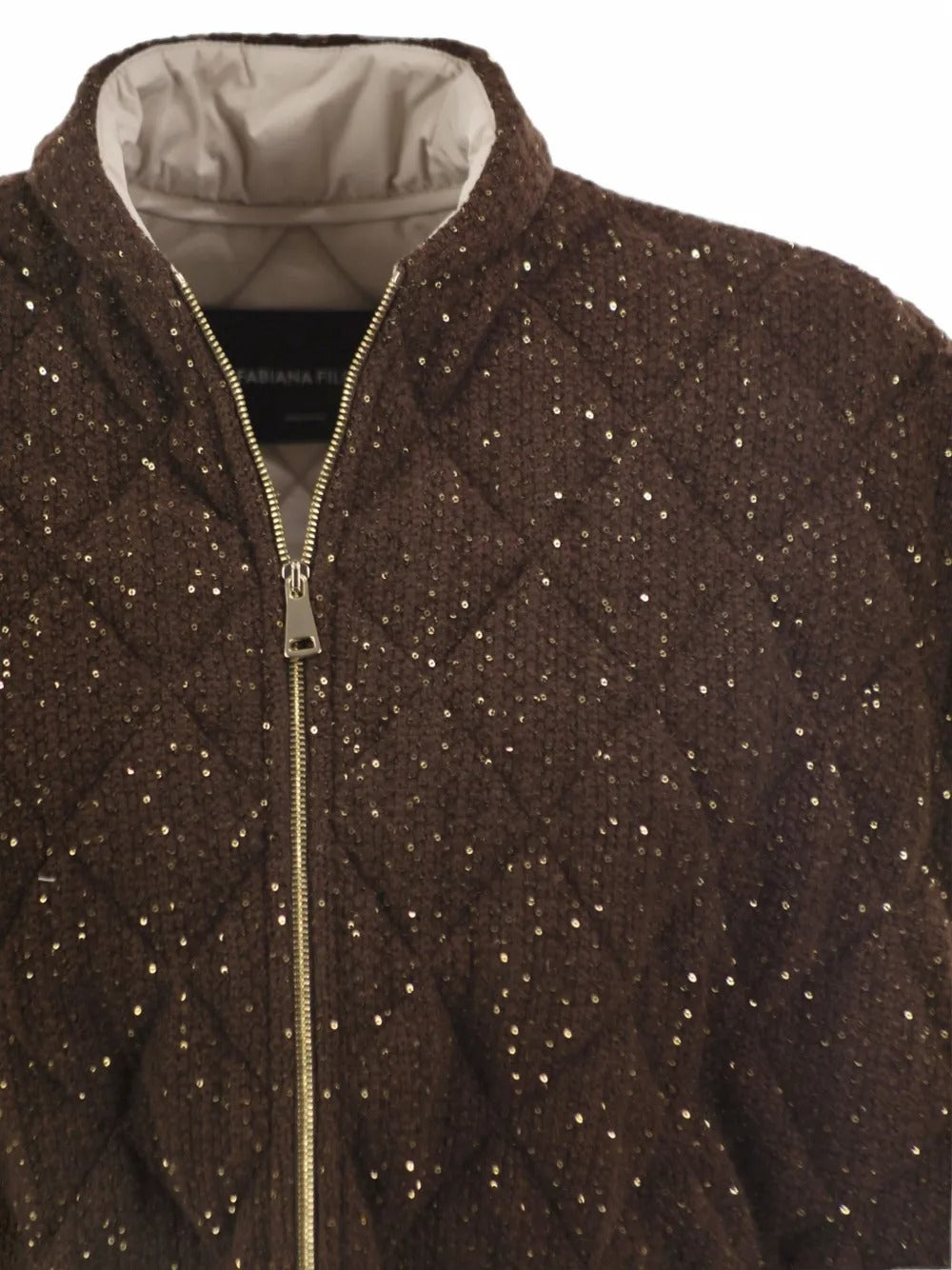 Sequin-embellished quilted gilet-FABIANA FILIPPI-Verso