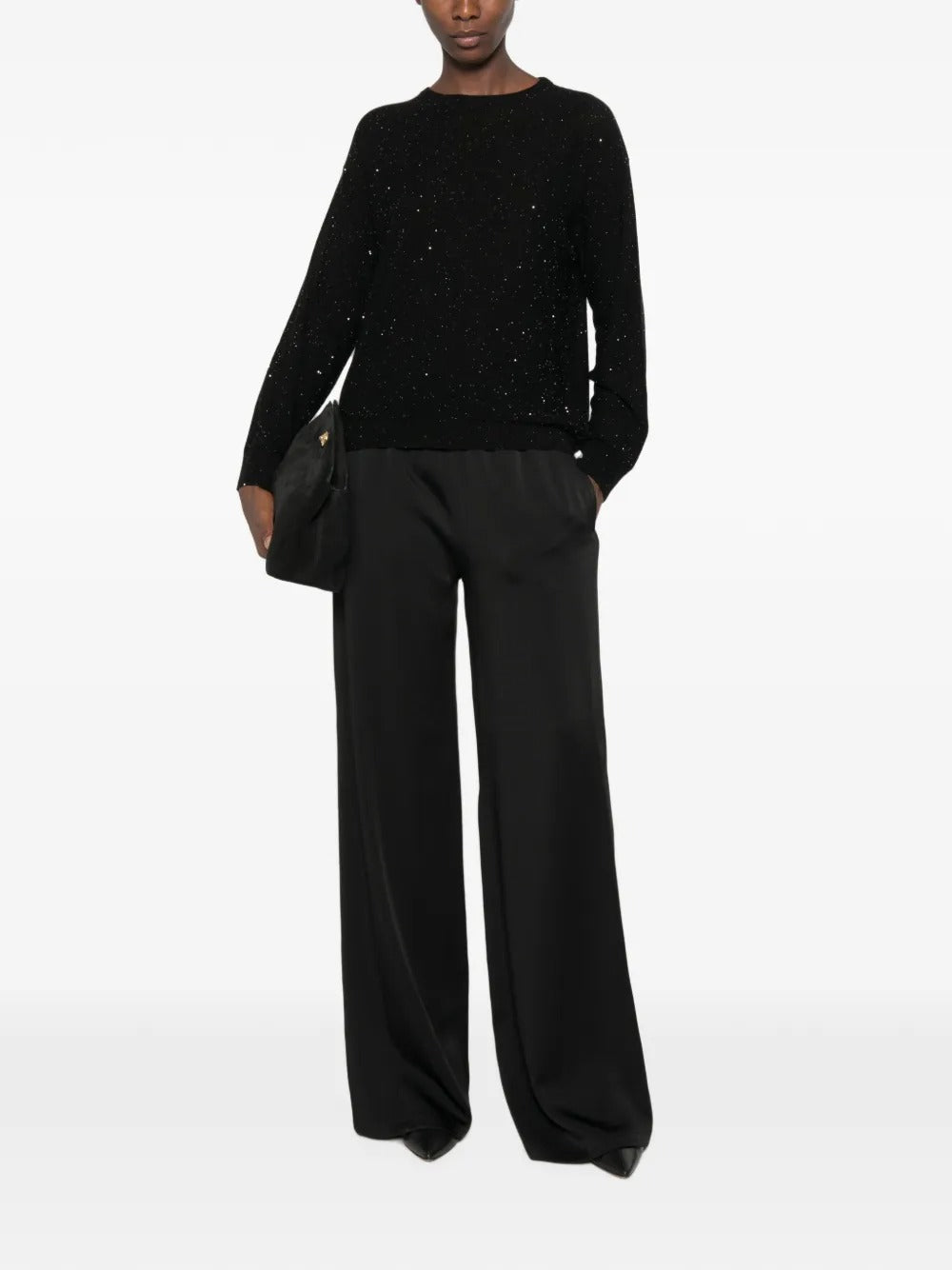 Sequin-embellished wool sweater-FABIANA FILIPPI-Verso