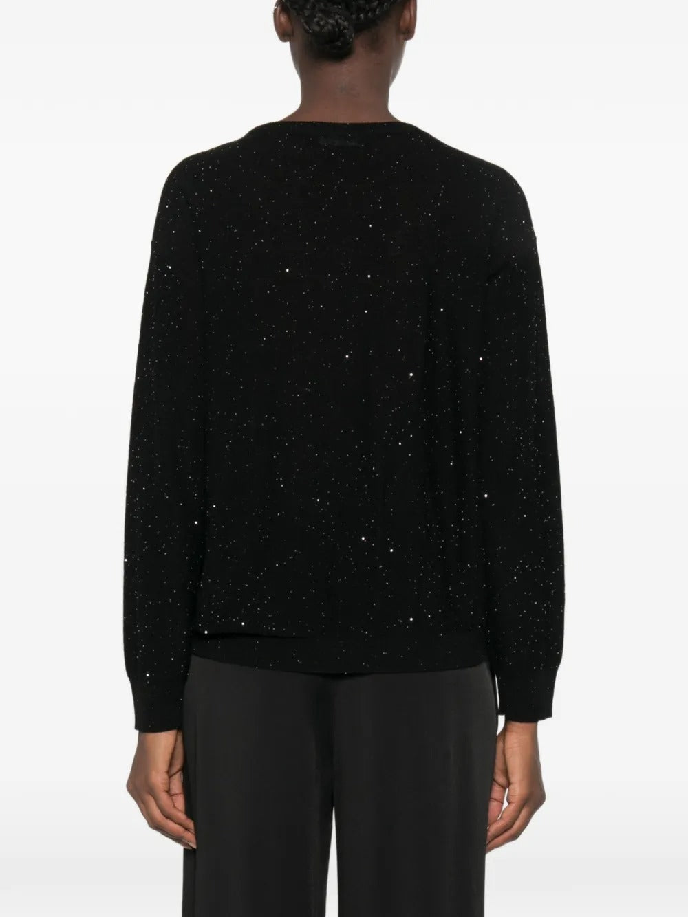 Sequin-embellished wool sweater-FABIANA FILIPPI-Verso
