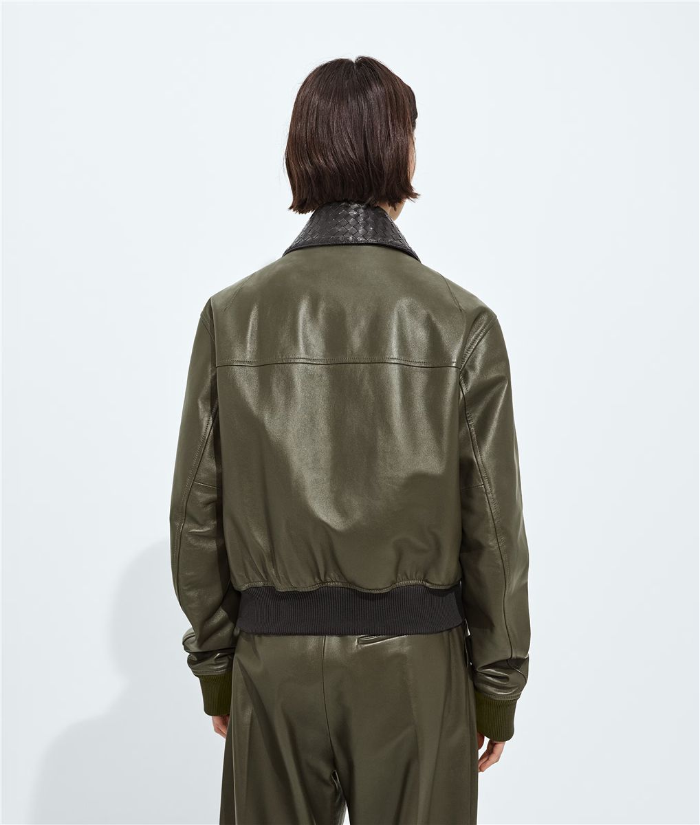 Shiny Leather Blouson-BOTTEGA VENETA-Verso