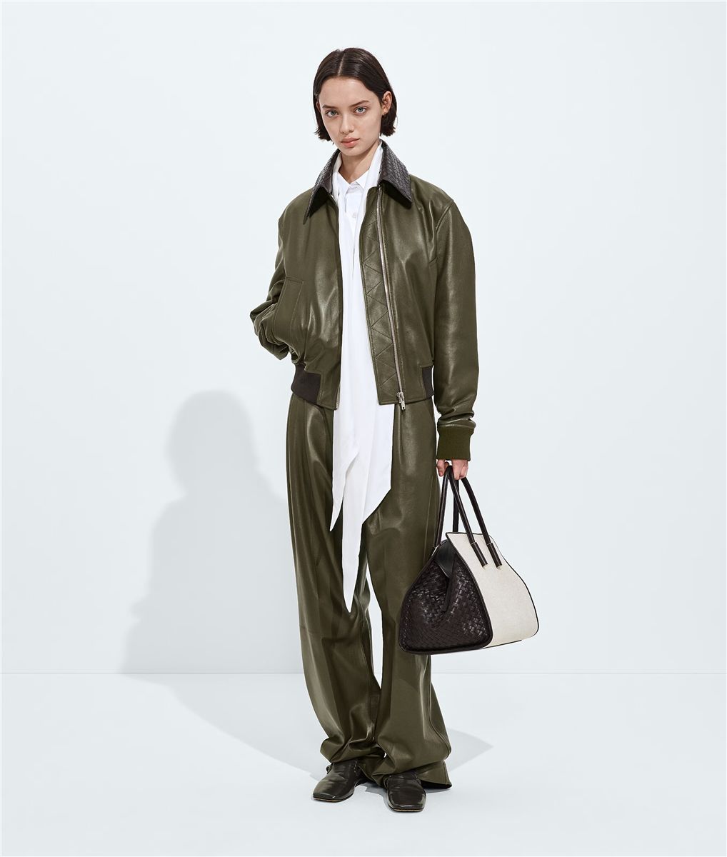 Shiny Leather Blouson-BOTTEGA VENETA-Verso