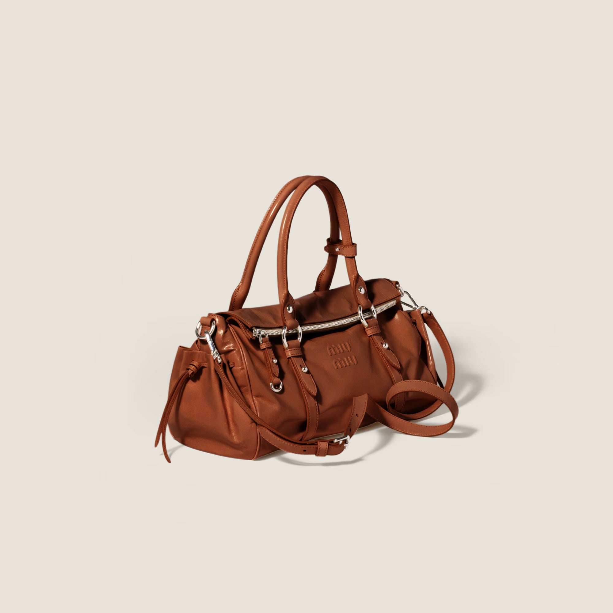 Shiny leather handbag-MIU MIU-Verso