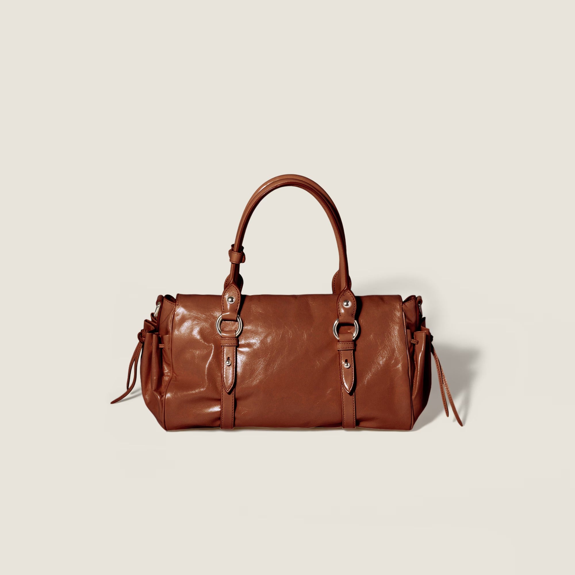 Shiny leather handbag-MIU MIU-Verso