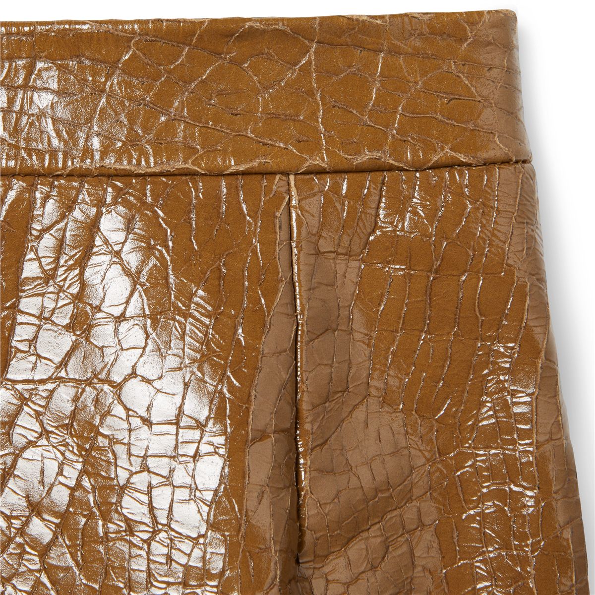 Shiny leather midi skirt-GUCCI-Verso