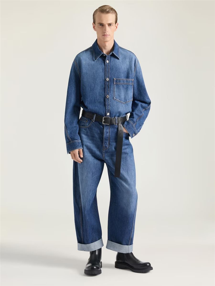 SHIRT IN WASHED DENIM-GIVENCHY-Verso