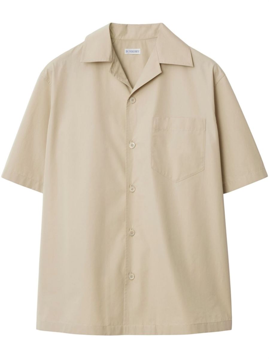 SHIRT WITH EMBROIDERED LOGO - BURBERRY - Verso