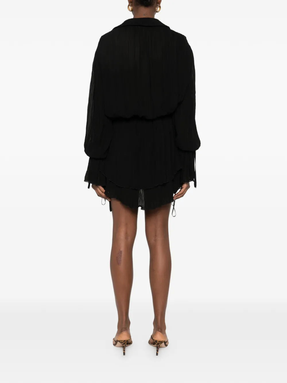 Lace-trim mini dress-BLUMARINE-Verso