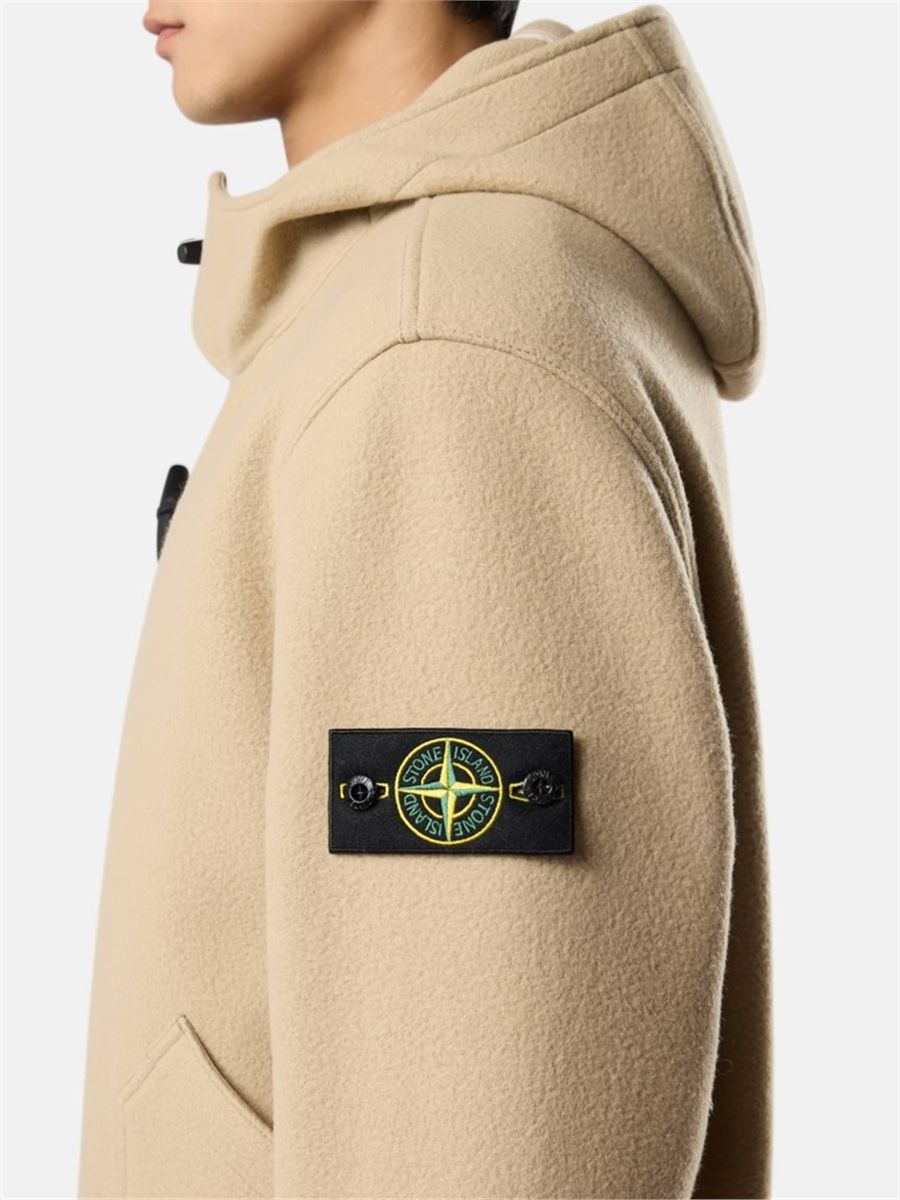 Short parka with toggle-button fastening-STONE ISLAND-Verso