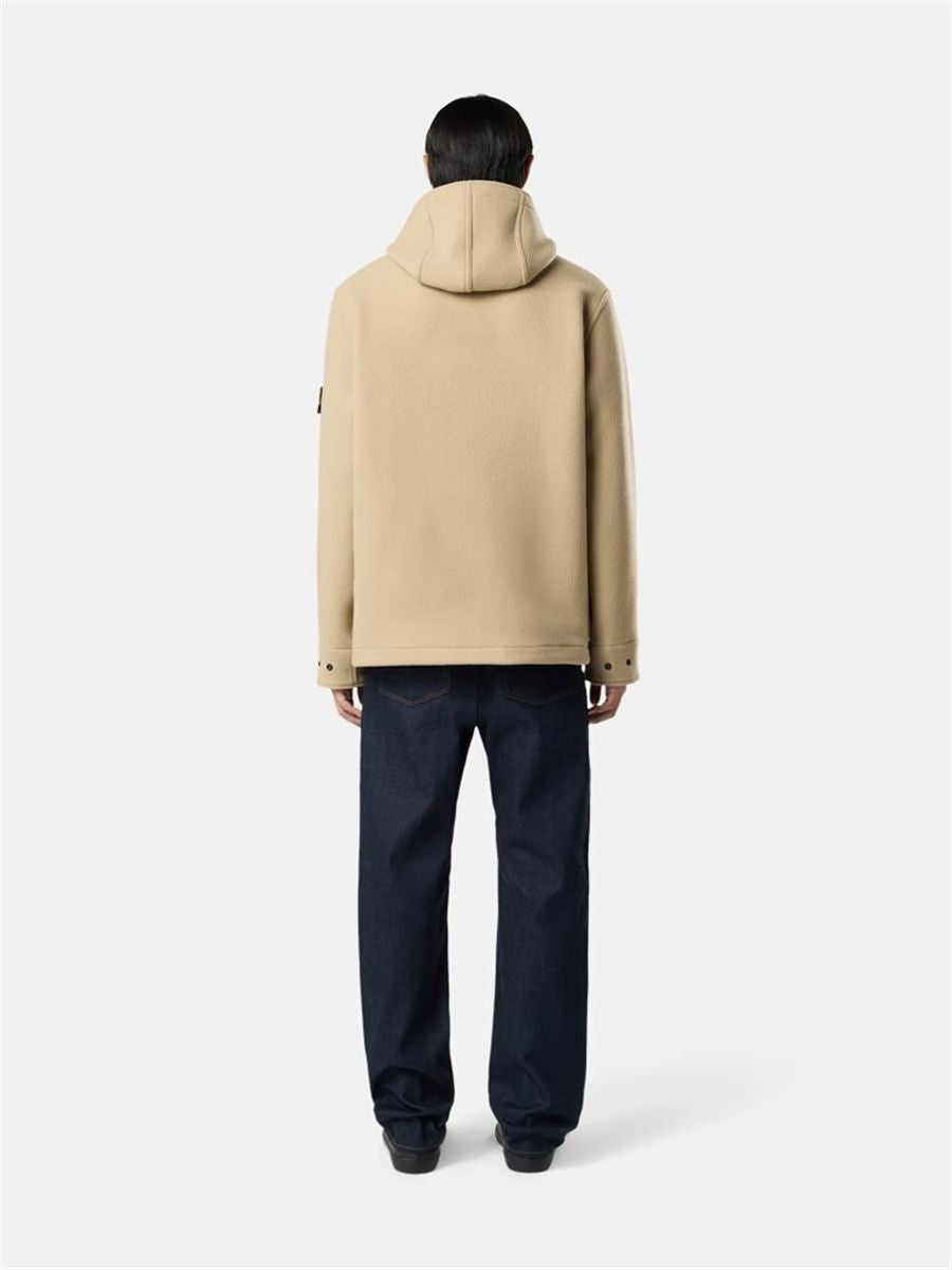 Short parka with toggle-button fastening-STONE ISLAND-Verso