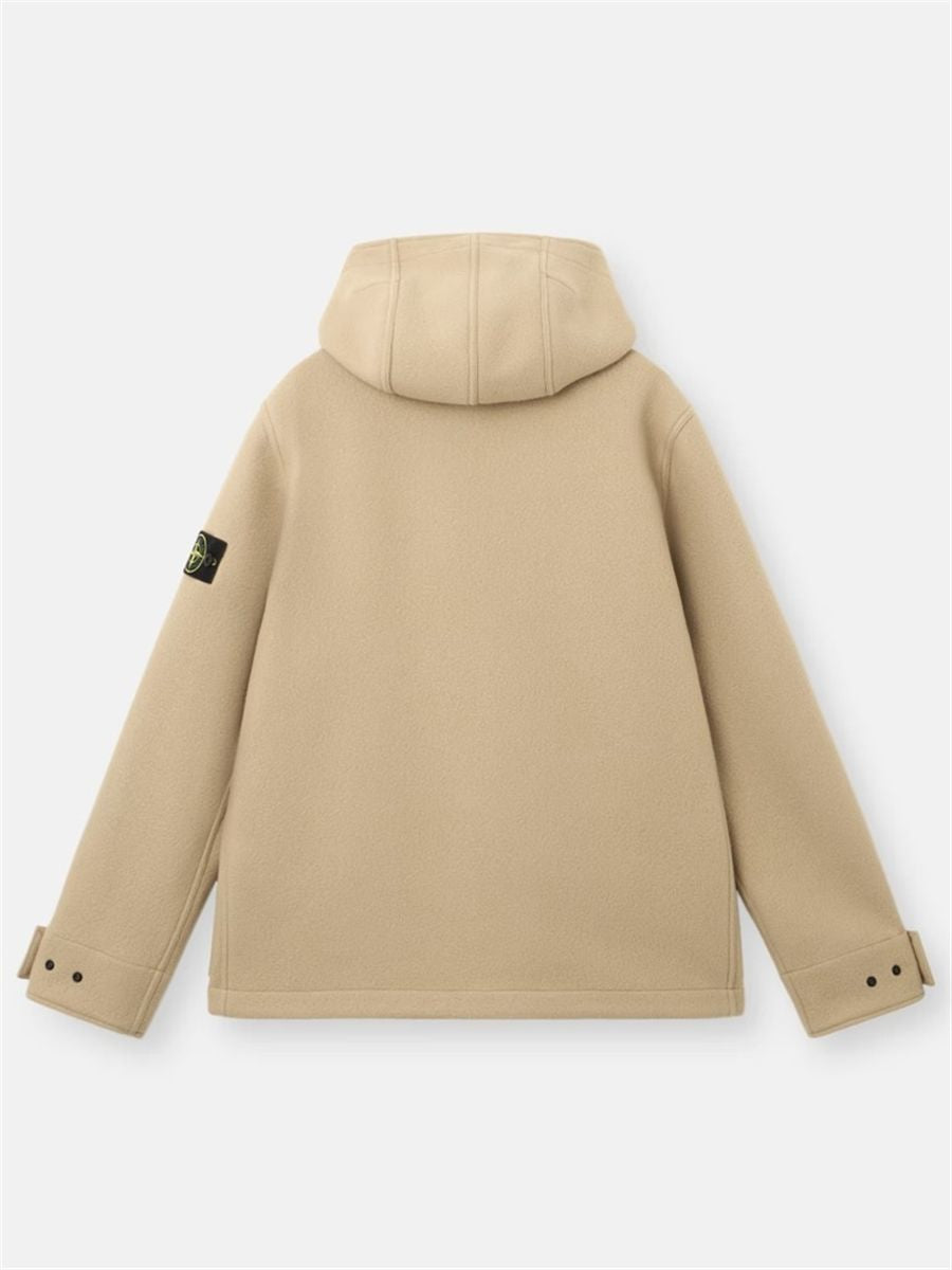 Short parka with toggle-button fastening-STONE ISLAND-Verso