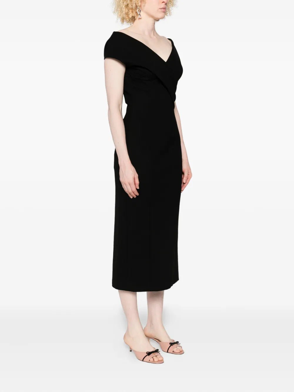 Short-sleeve midi dress-ERMANNO SCERVINO-Verso