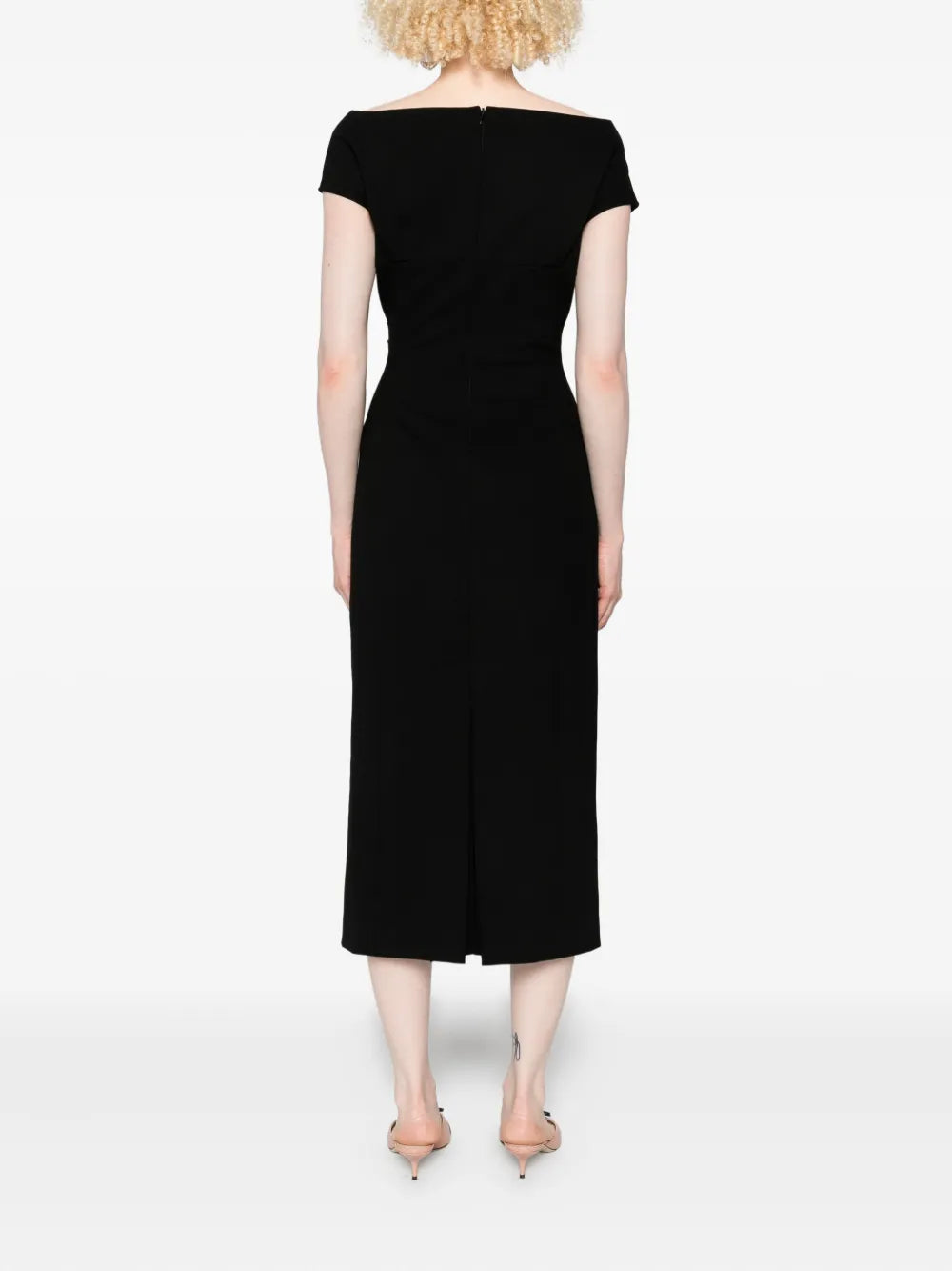 Short-sleeve midi dress-ERMANNO SCERVINO-Verso