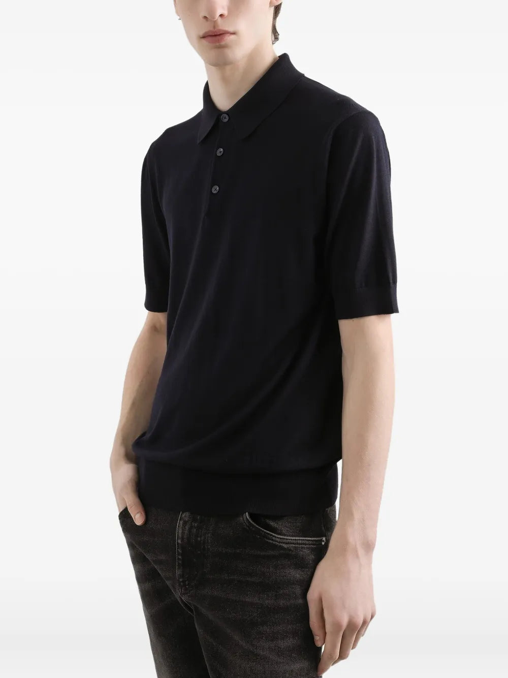 Short-sleeve polo shirt-DOLCE & GABBANA-Verso