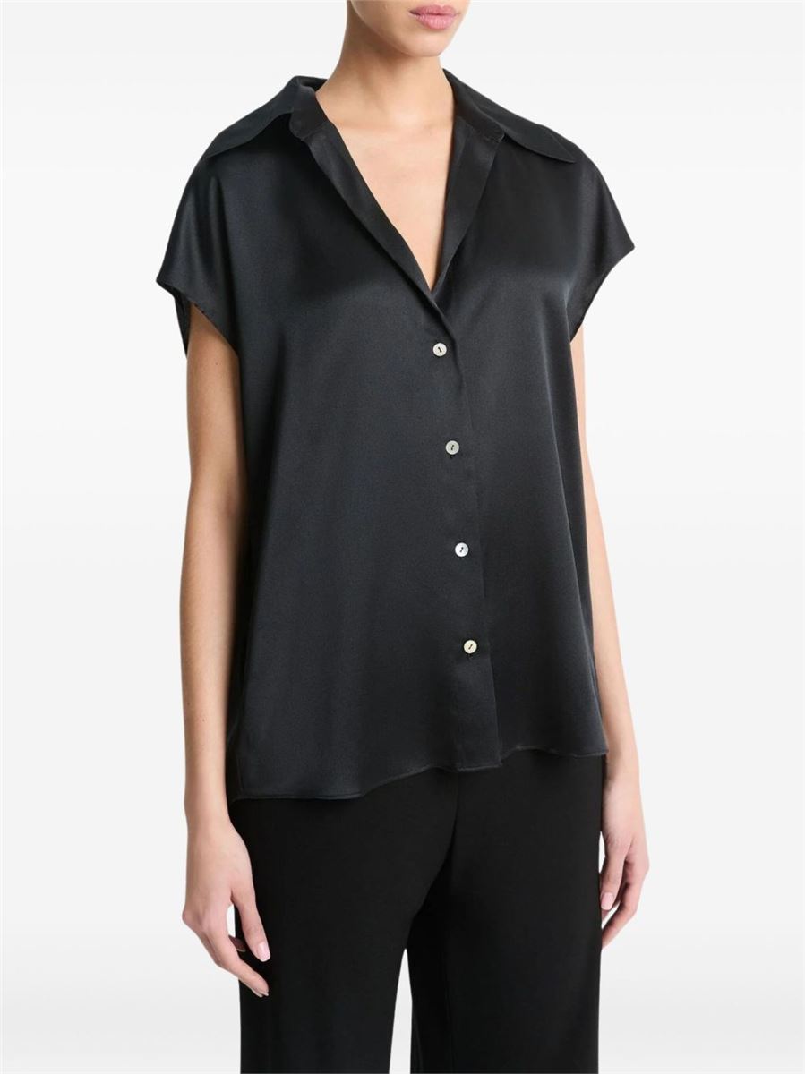 Short-sleeve silk shirt-VINCE-Verso