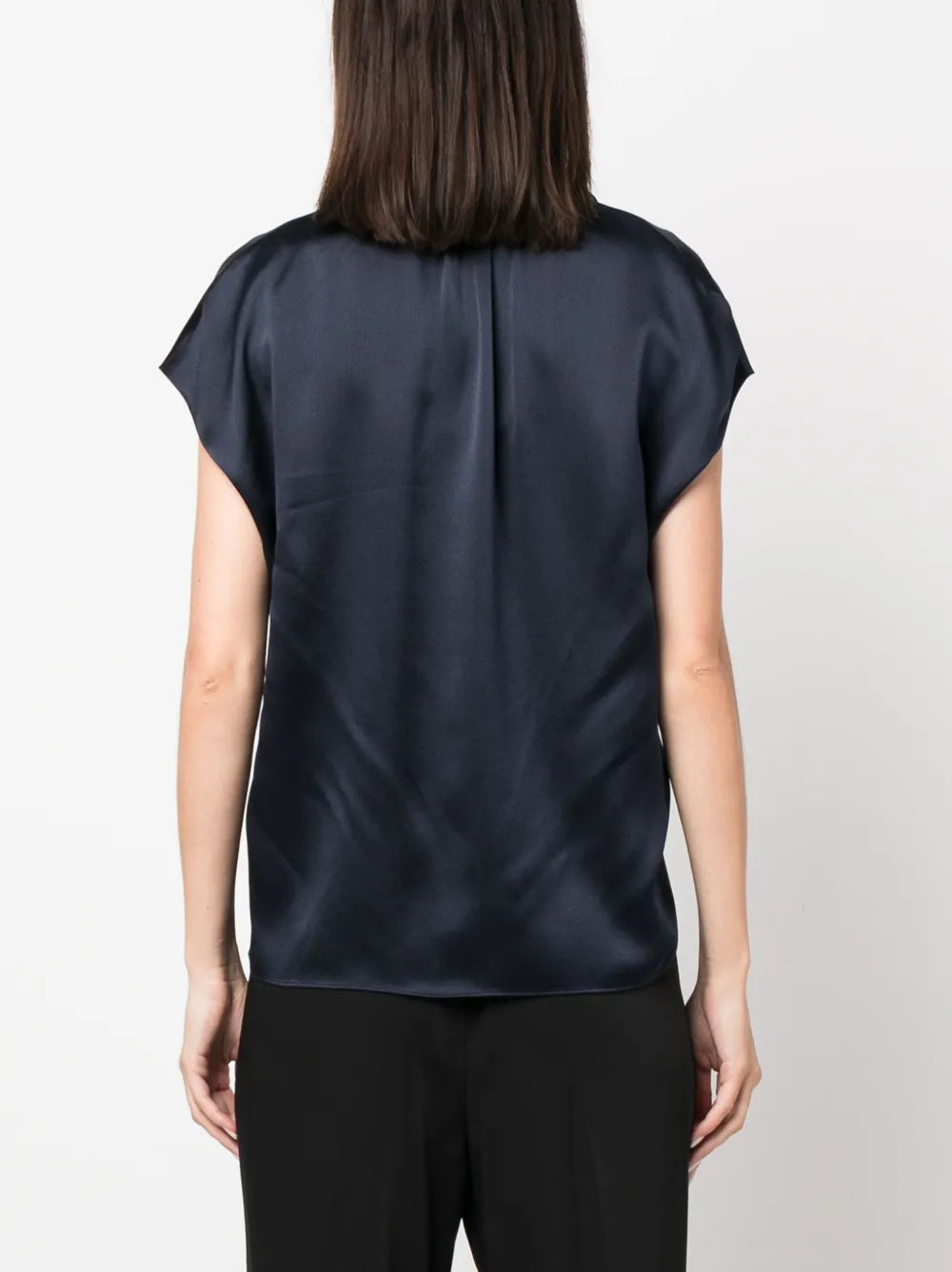 Short-sleeve silk shirt-VINCE-Verso