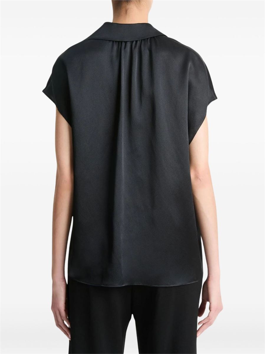 Short-sleeve silk shirt-VINCE-Verso