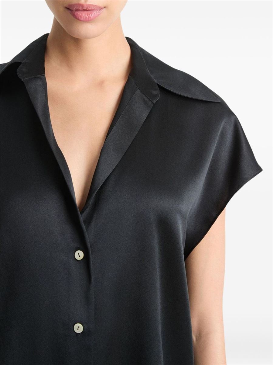 Short-sleeve silk shirt-VINCE-Verso