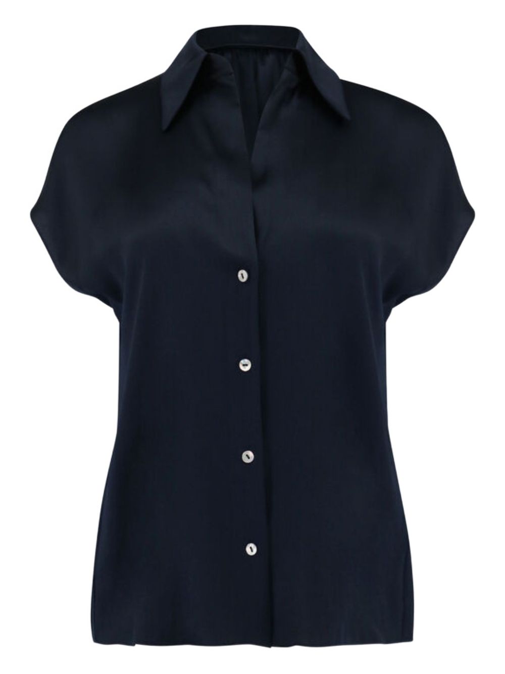 Short-sleeve Silk Shirt-VINCE-Verso