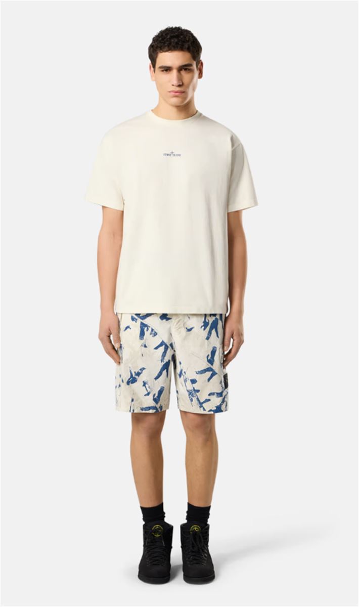 SHORT-SLEEVE T-SHIRT WITH 'COMPASS CAMO' PRINT-STONE ISLAND-Verso
