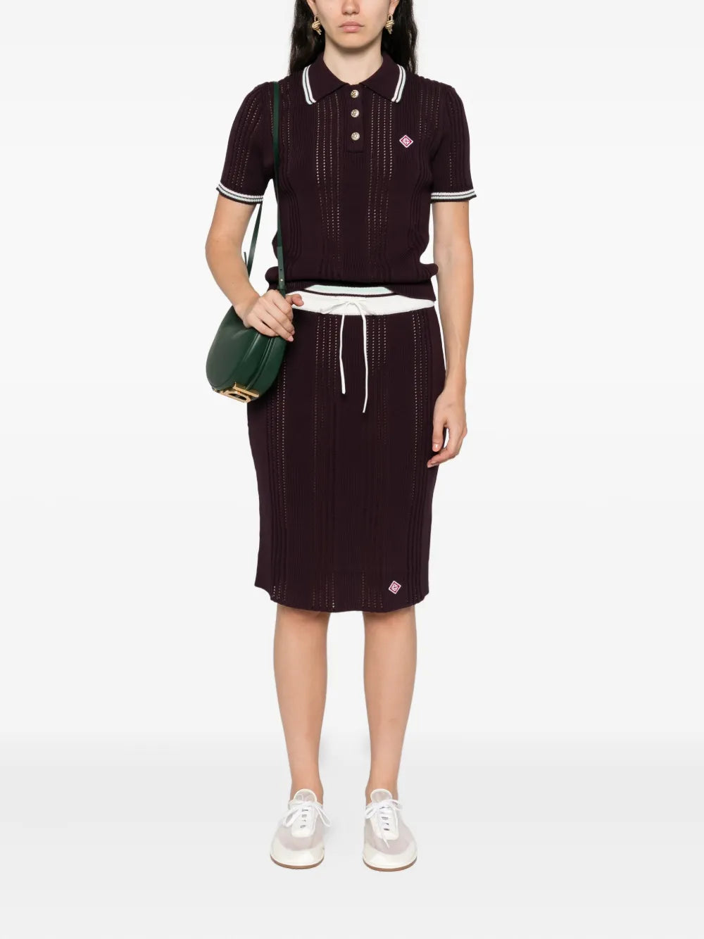 Short-sleeved cotton polo shirt-CASABLANCA-Verso