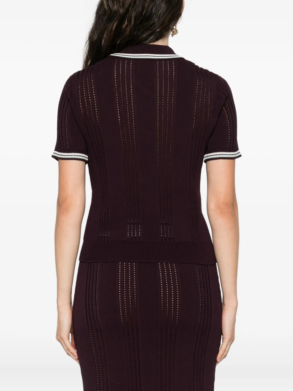 Short-sleeved cotton polo shirt-CASABLANCA-Verso