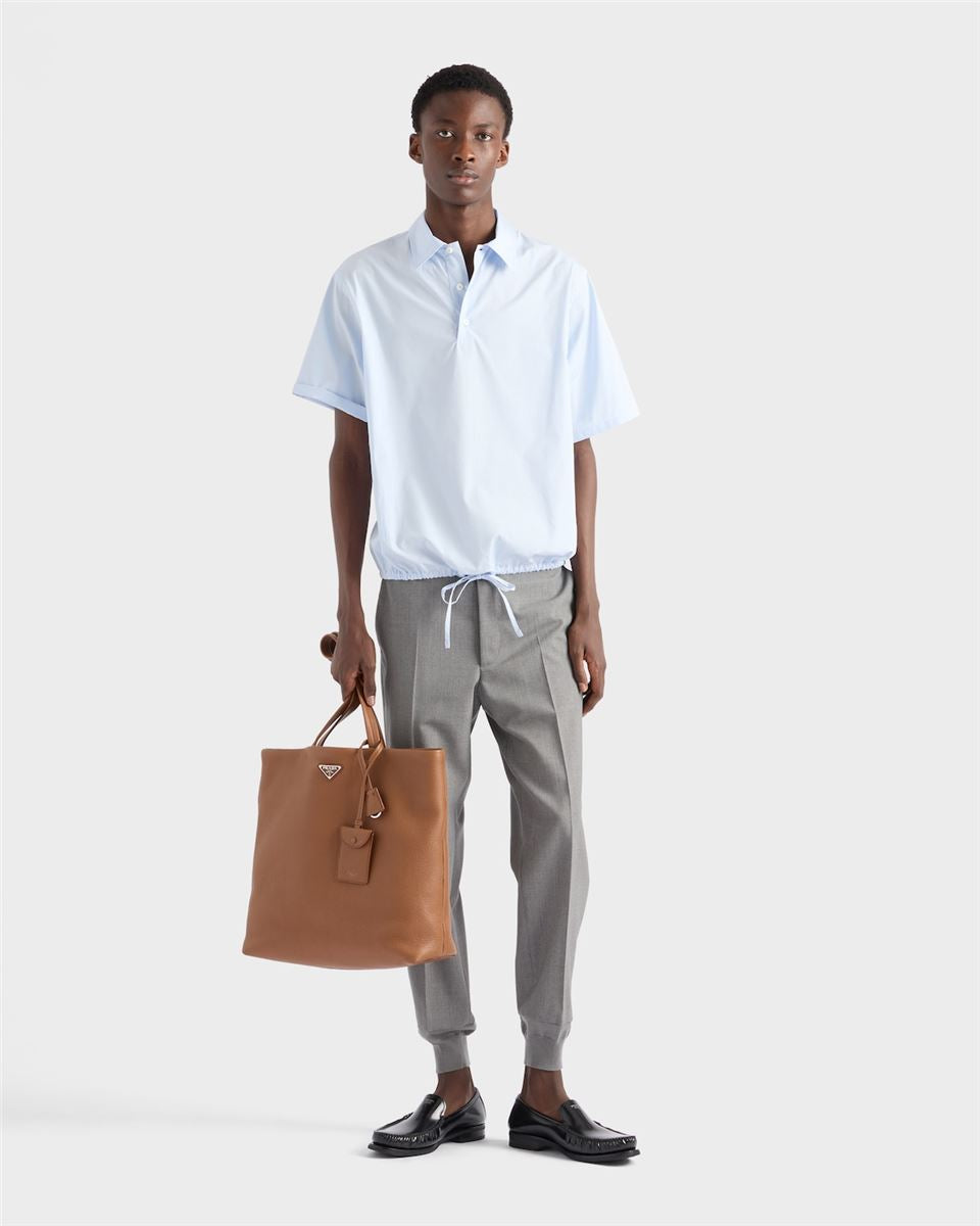 SHORT-SLEEVED COTTON SHIRT-PRADA-Verso