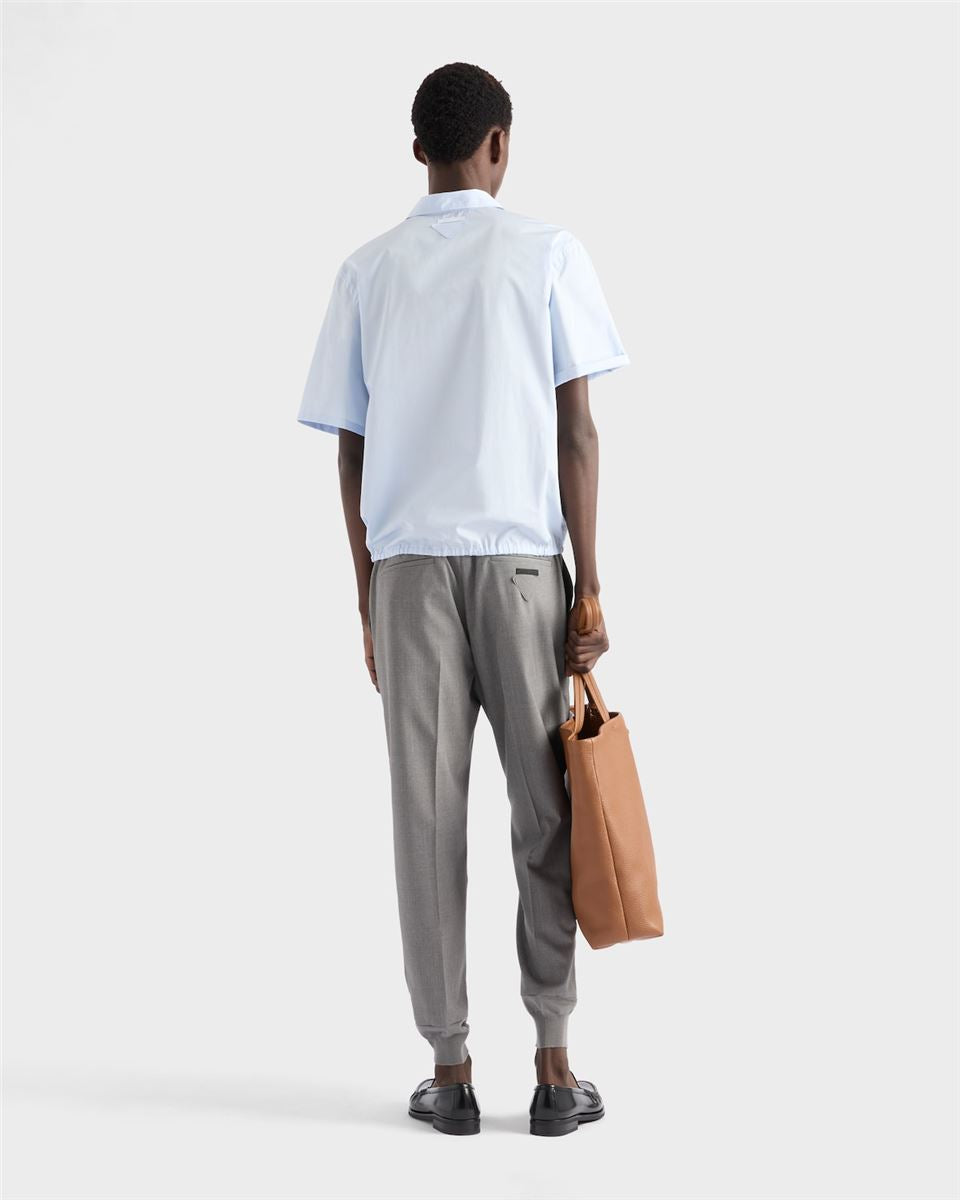 SHORT-SLEEVED COTTON SHIRT-PRADA-Verso