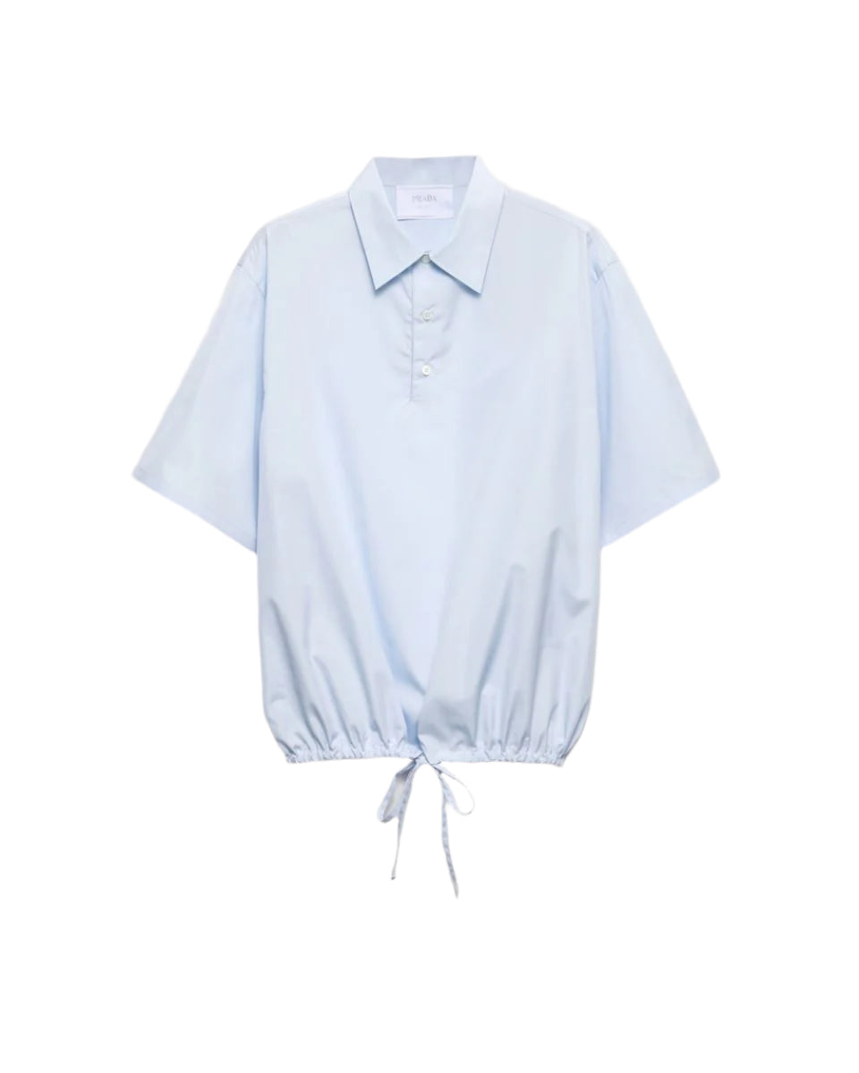 SHORT-SLEEVED COTTON SHIRT-PRADA-Verso