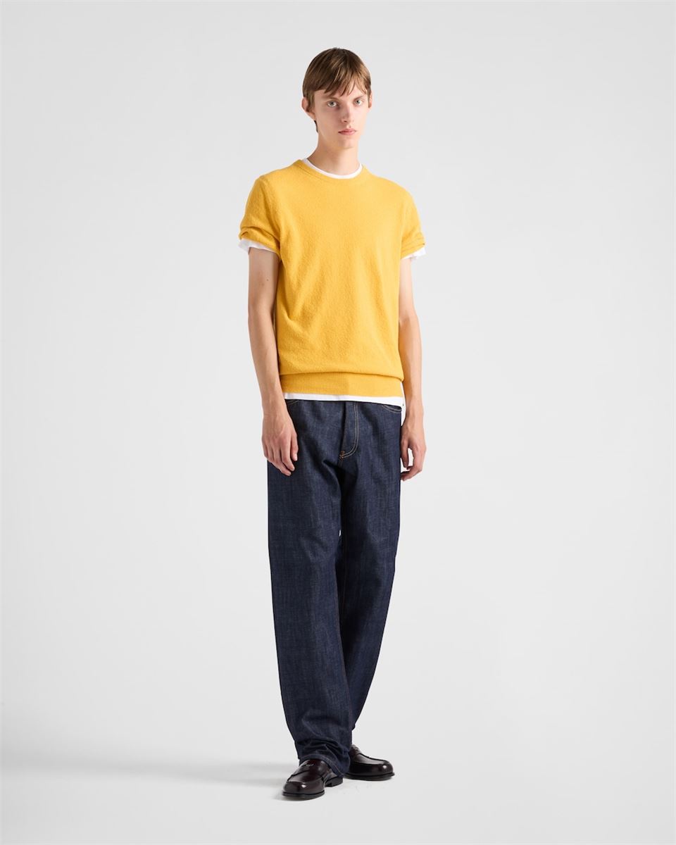 SHORT-SLEEVED COTTON SWEATER -  PRADA -  Verso