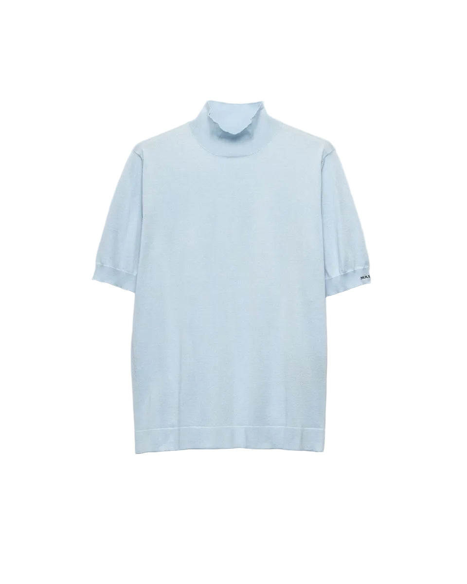 Short-sleeved cotton sweater-PRADA-308011-50-Verso