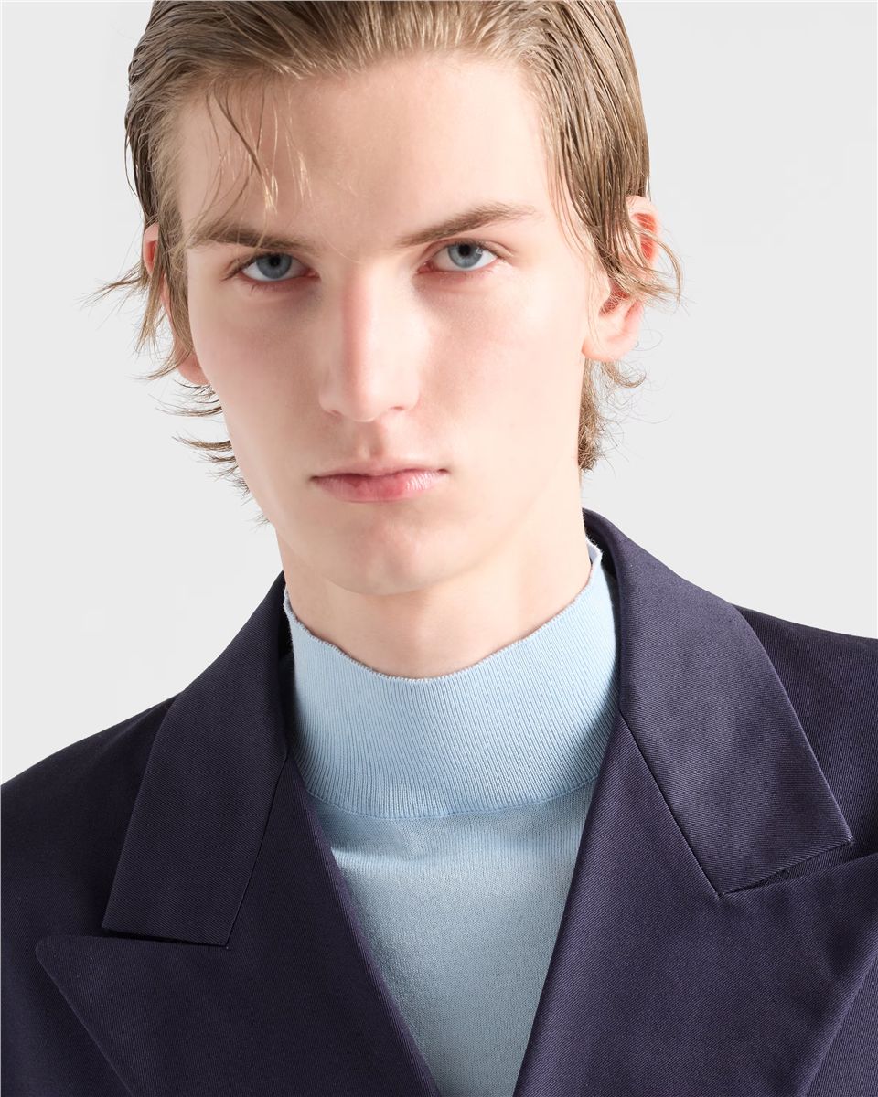 Short-sleeved cotton sweater-PRADA-Verso