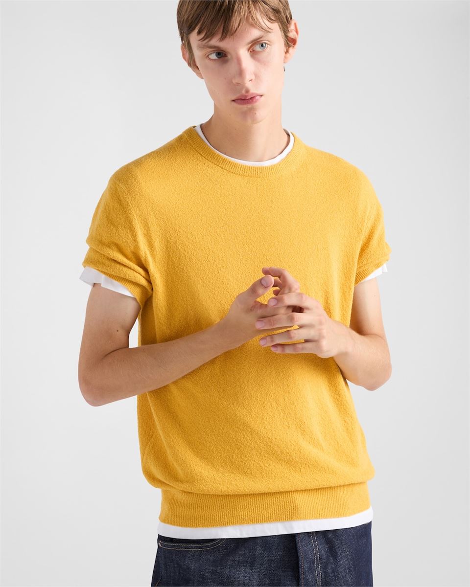 SHORT-SLEEVED COTTON SWEATER -  PRADA -  Verso