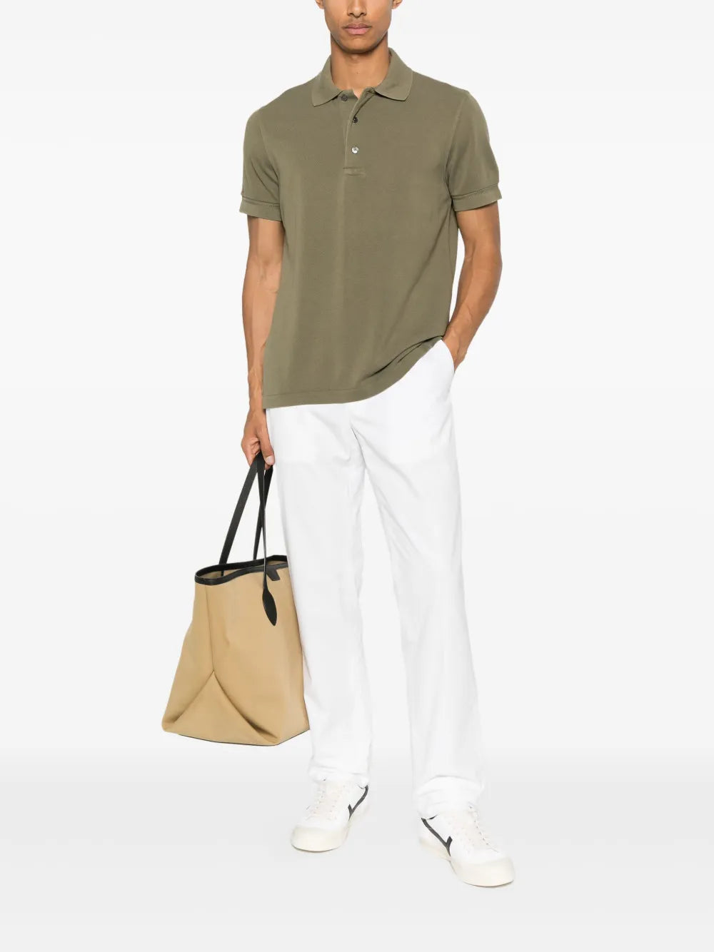Short-sleeved polo shirt-TOM FORD-Verso