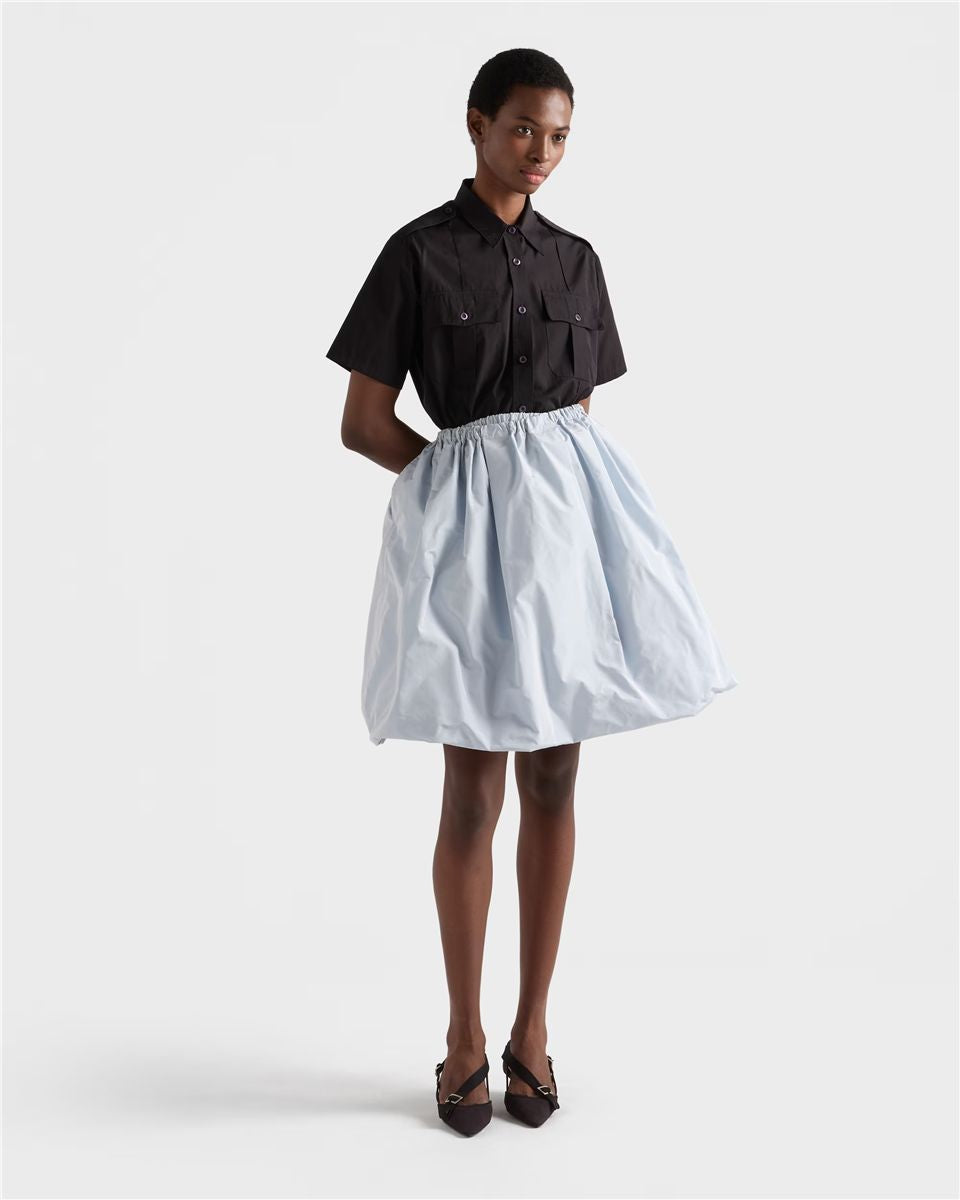Short-sleeved poplin shirt-PRADA-Verso