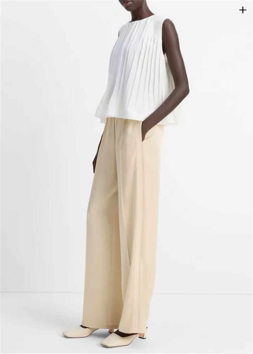 SIDE-STRAP CREPE PULL-ON PANT-VINCE-Verso