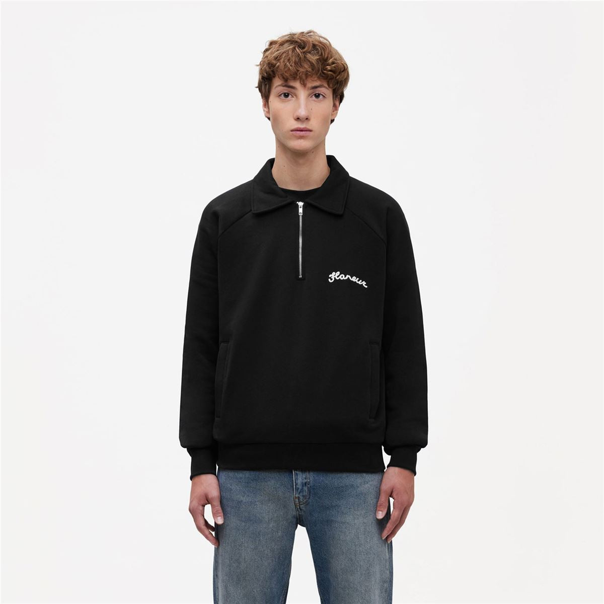 signature raglan half zip-FLANEUR-Verso